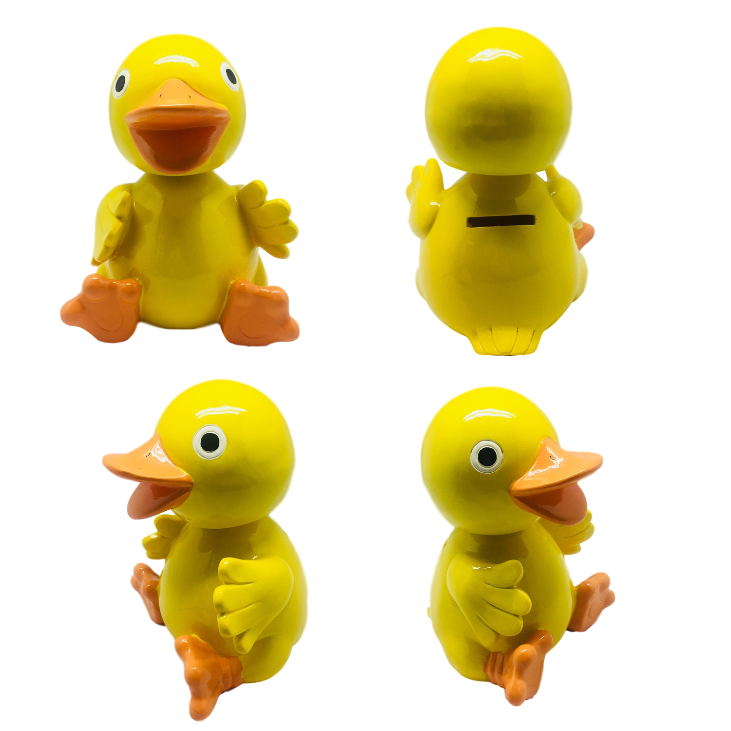 7" Bobble Head Ducky Poly-Resin Money Bank 3
