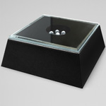 Black Mirrored Lighted Square Base 2