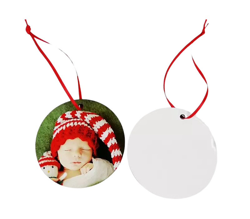 Round MDF Christmas Ornament 4