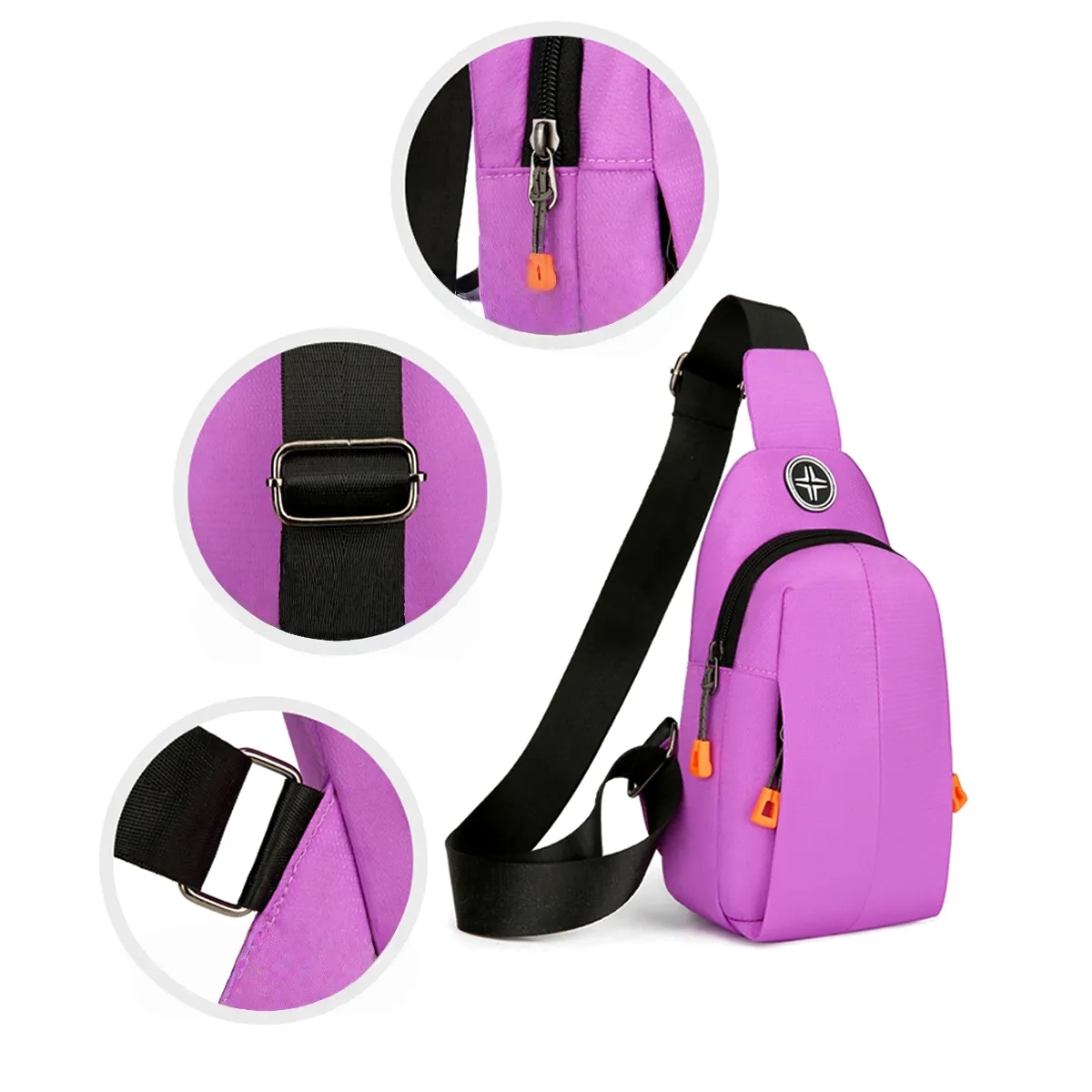 Travel Outdoor Crossbody Sling Bag W/ Headphone Jack 5