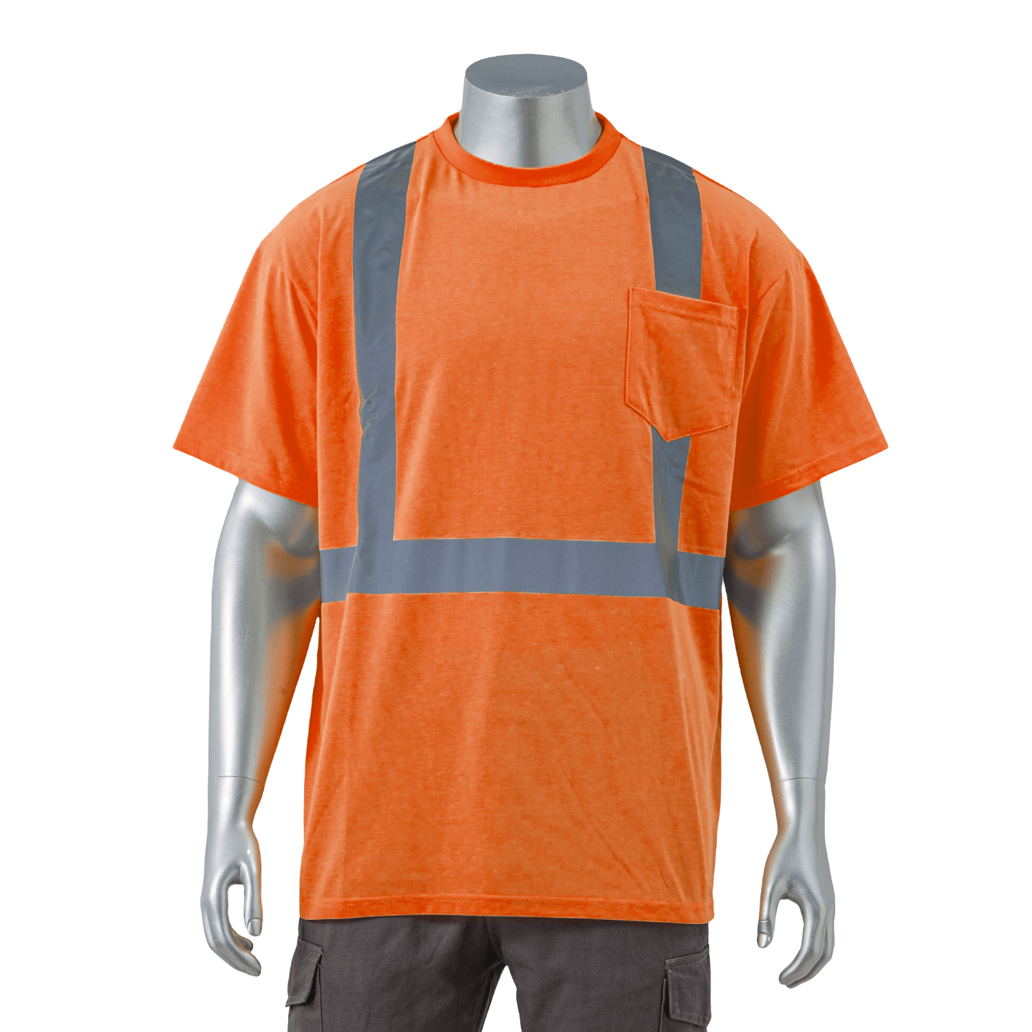 Class 2 Poly-Cotton Reflective Tape Safety T-Shirt with Pocket 6