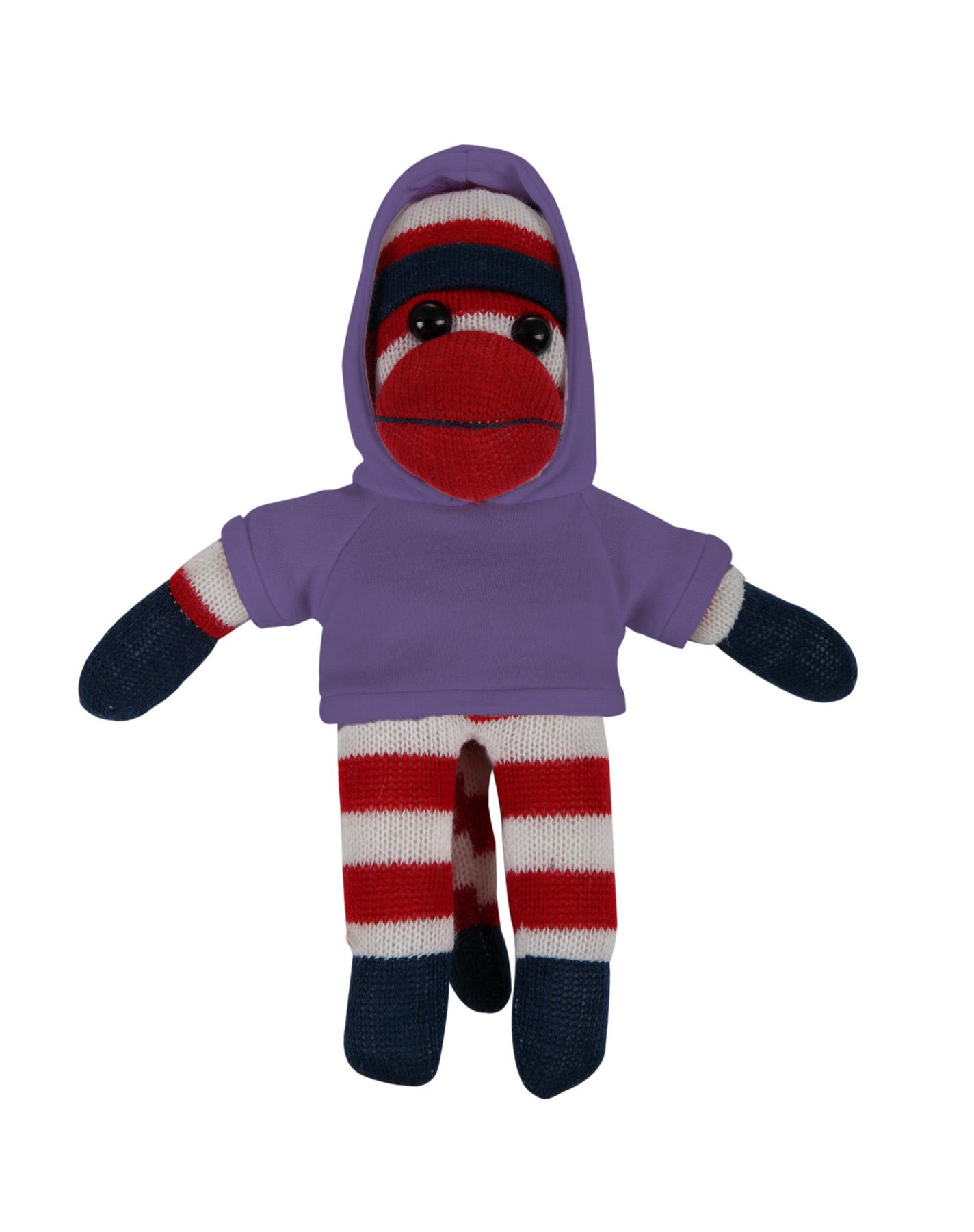 soft plush Patriotic Sock Monkey with hoodie 5