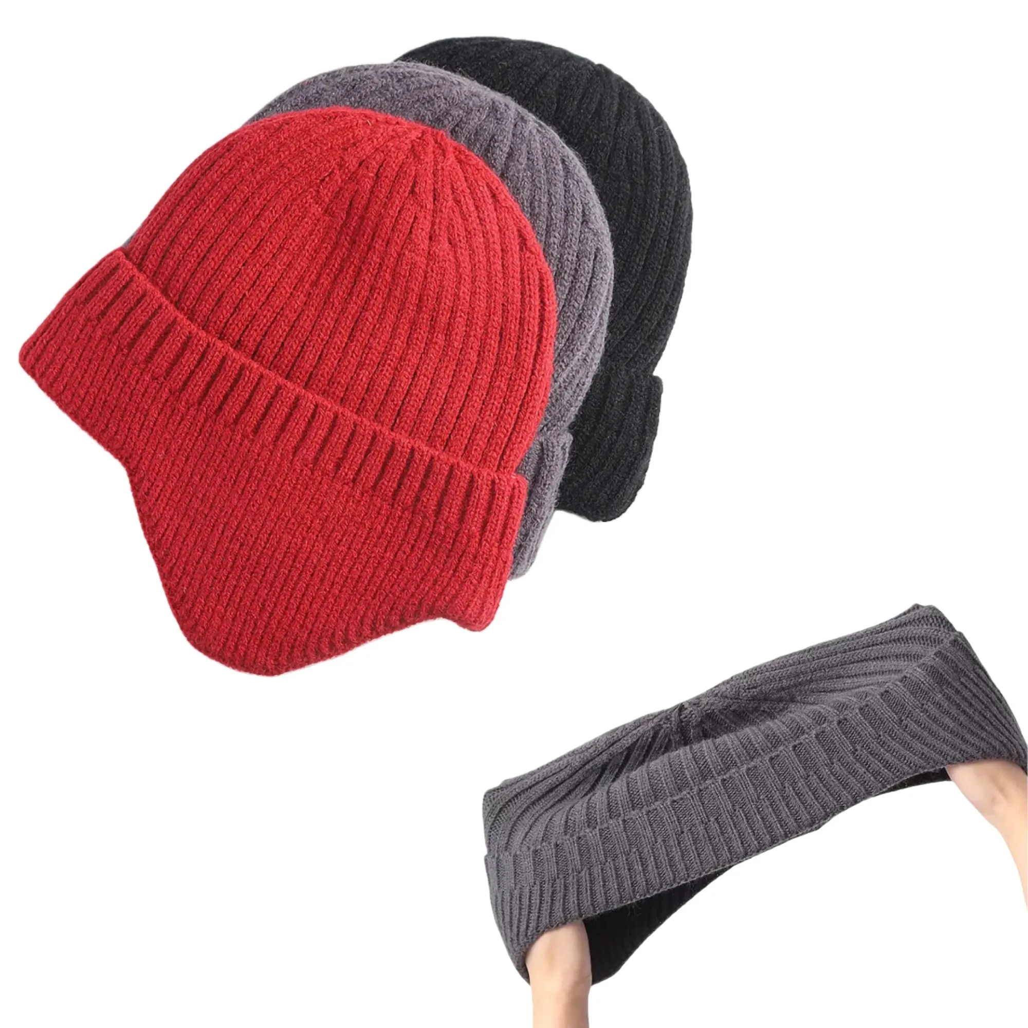 Winter Cycling Beanie Ear Flap Knit Trapper Hat Skull Cap 4