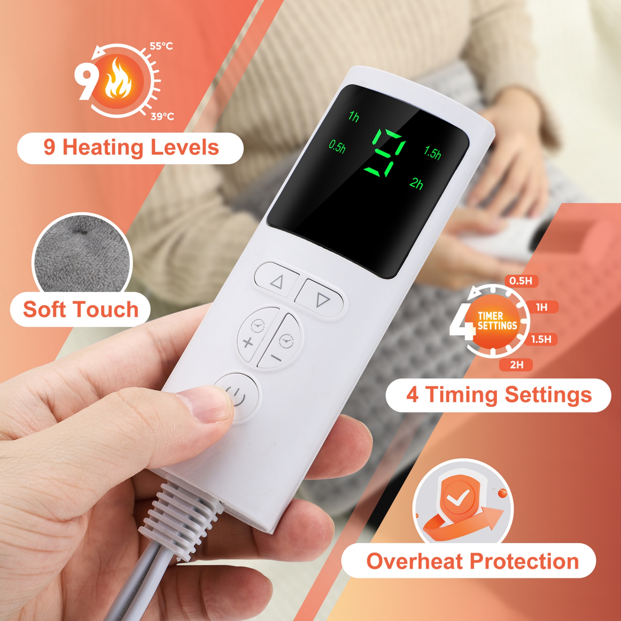 Heated Pad With LCD Controller 8