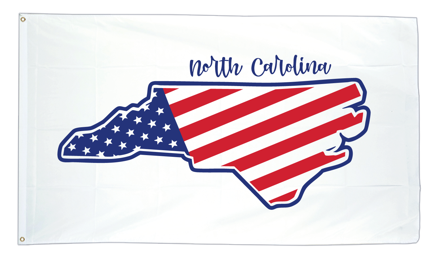 Photo Color Custom Flag on White Fabric