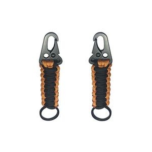 Handmade Paracord Survivor Rope Key Chain With Eagle Beak Carabiner 5