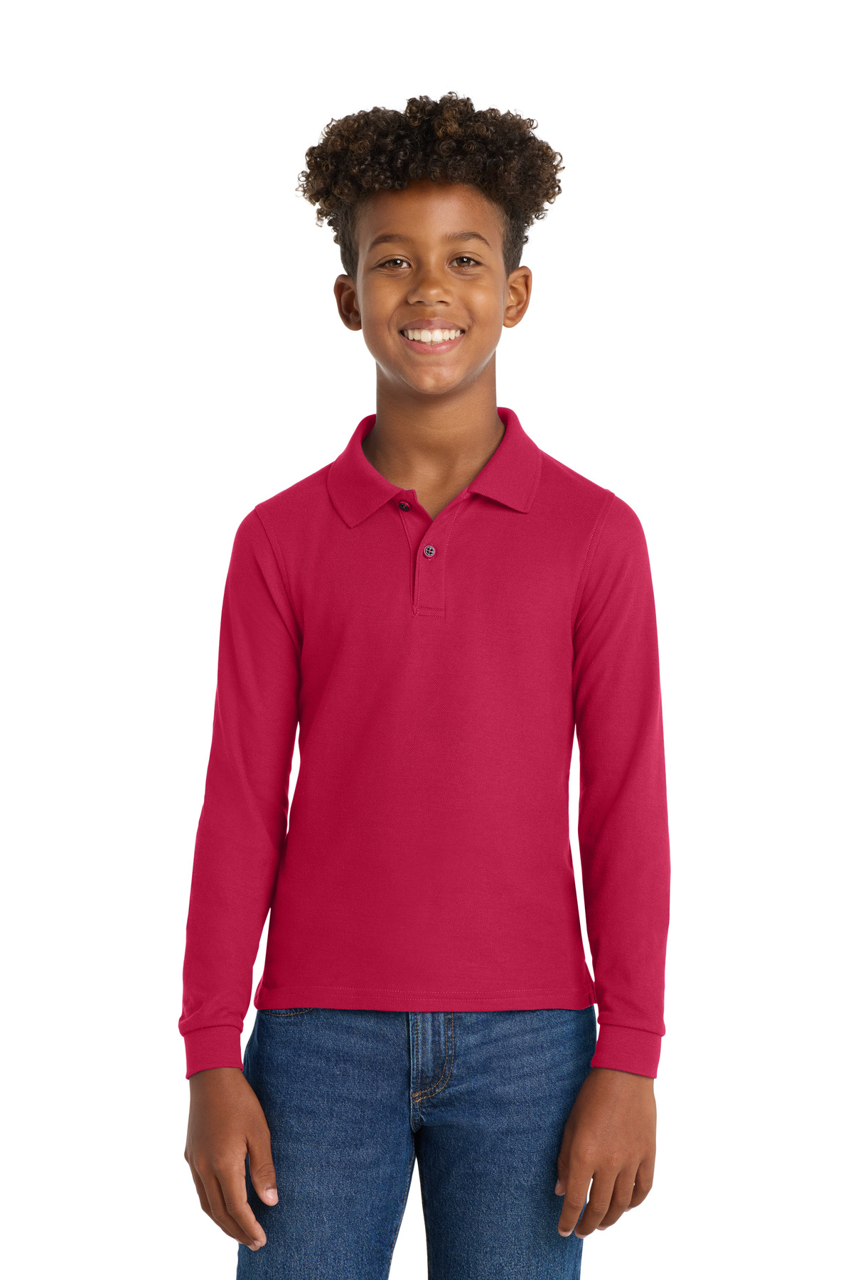 Port Authority Youth Long Sleeve Silk Touch Polo. Y500LS 47