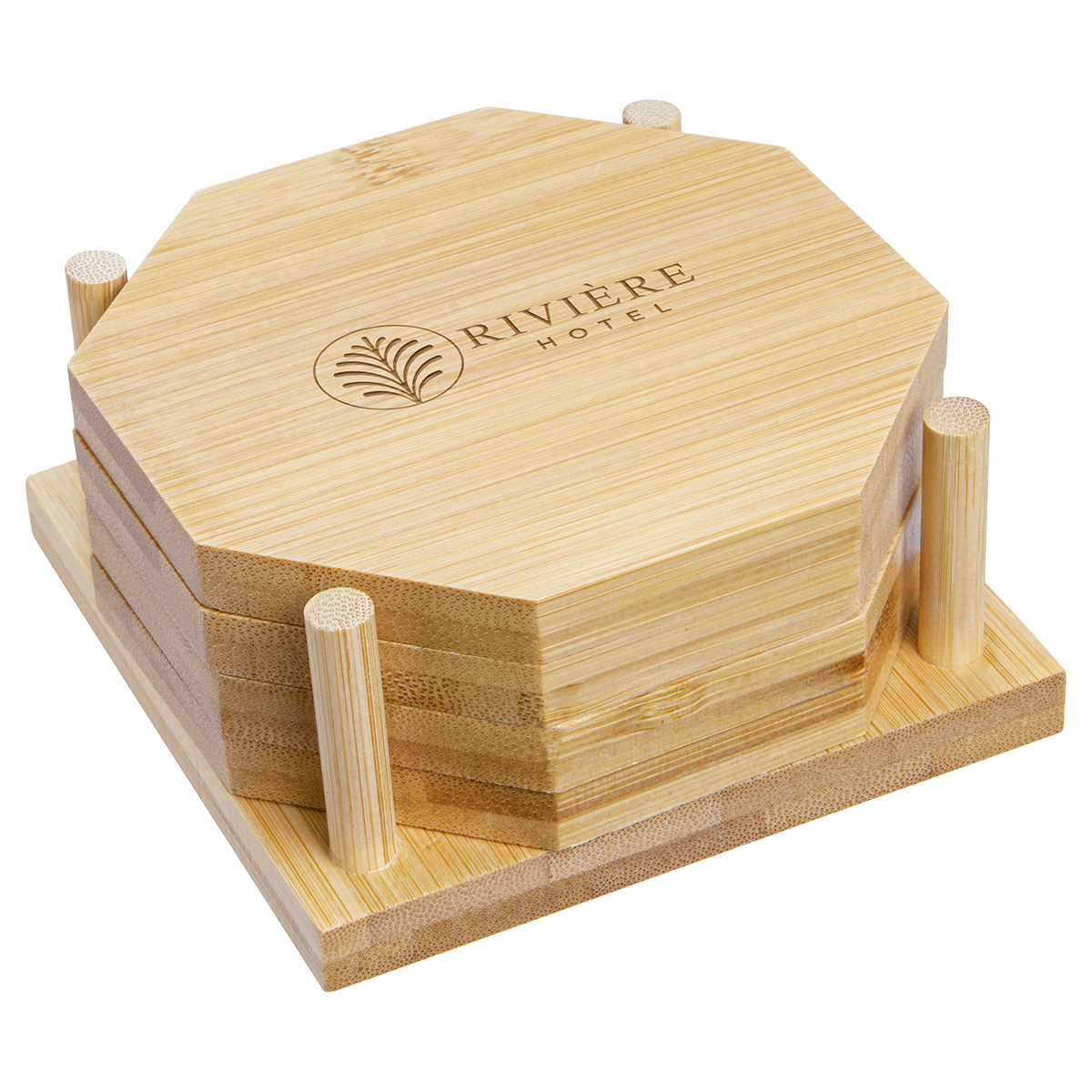 Bamboo 4-Piece Coaster Set 9