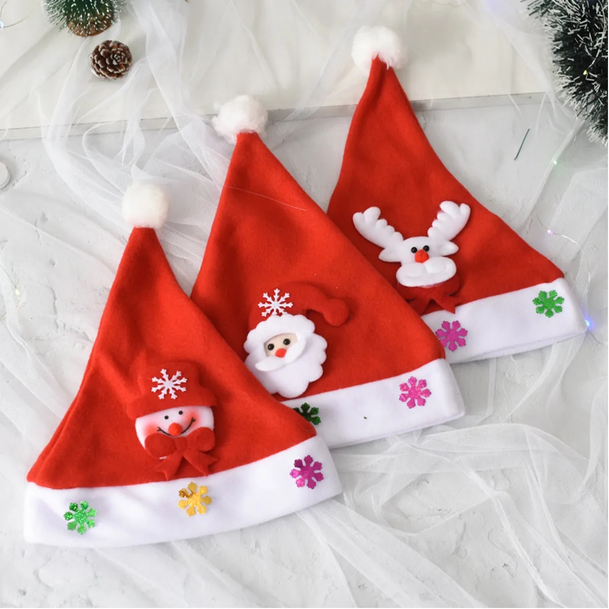 LED Lights Christmas Party Santa Hats 2