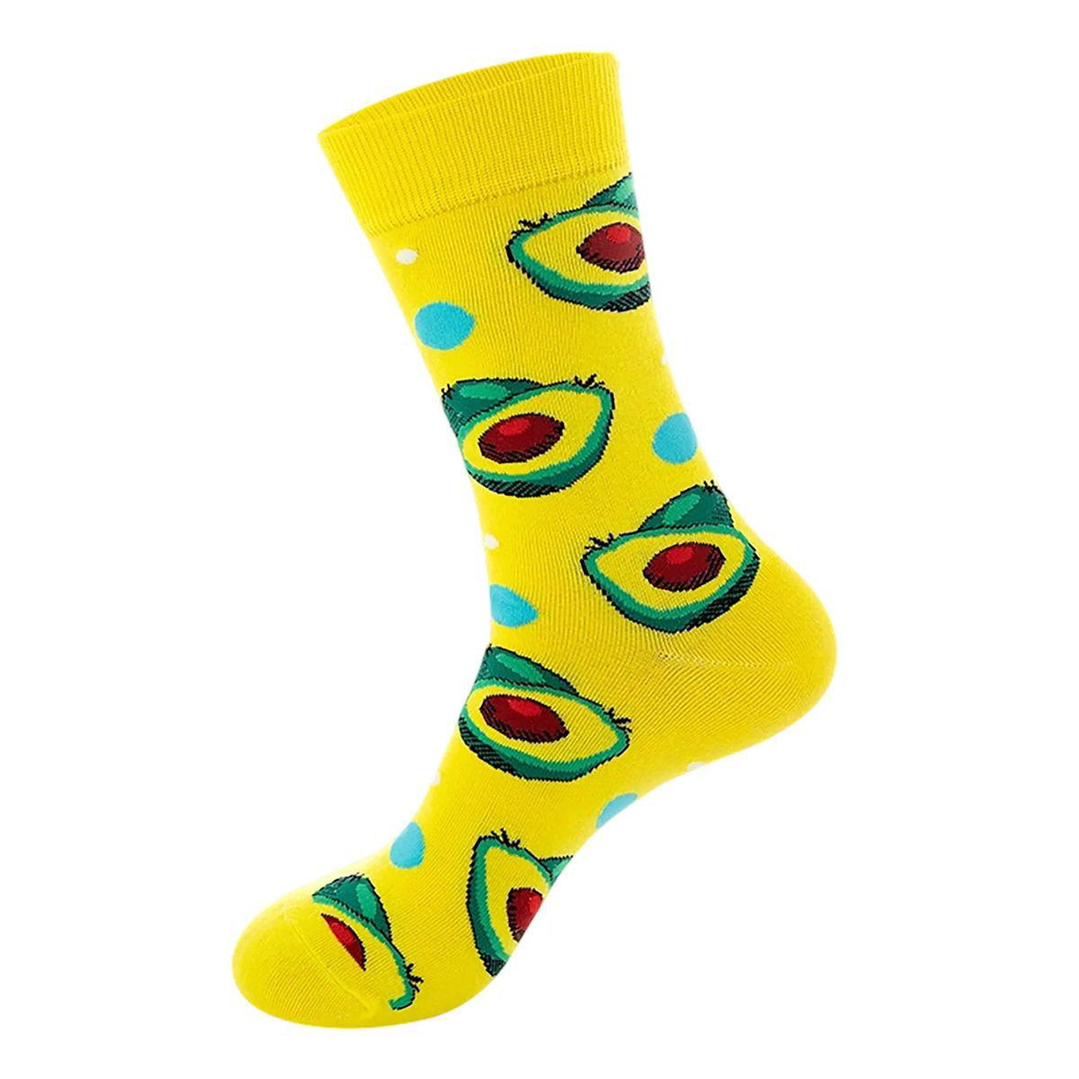 Cotton Crew Socks with Jacquard Pattern 122