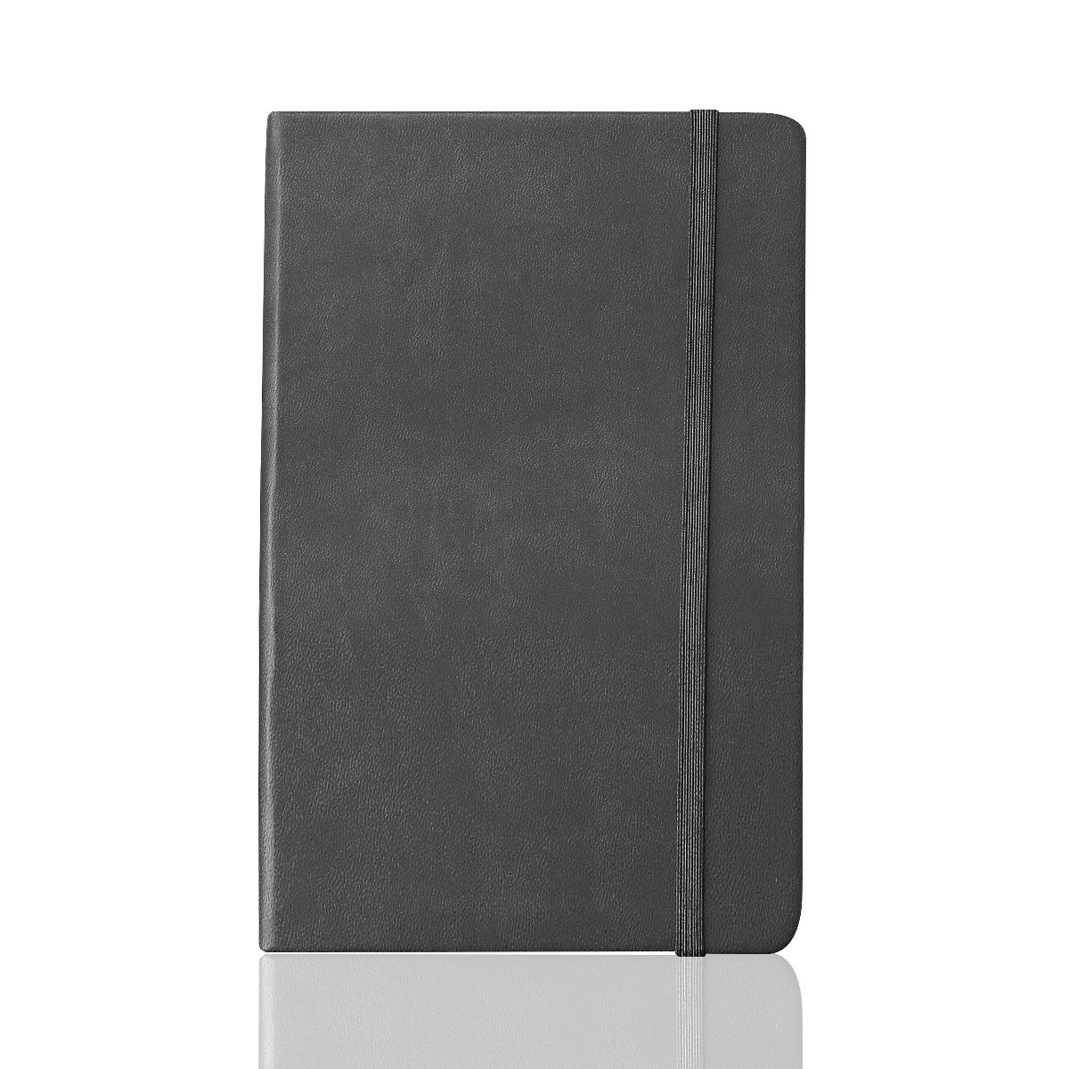 Classic Italian Leather 5.5"W x 8.5"H 192 Pages Journal Book (Gray) 4