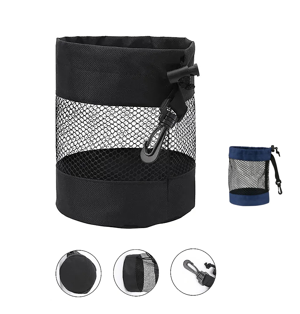 Golf Ball Mesh Carry Bag with Drawstring and Clip 4