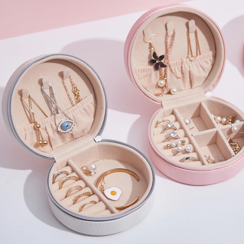 Portable Travel Jewelry Organizer Box & Earring Ring Storage 8