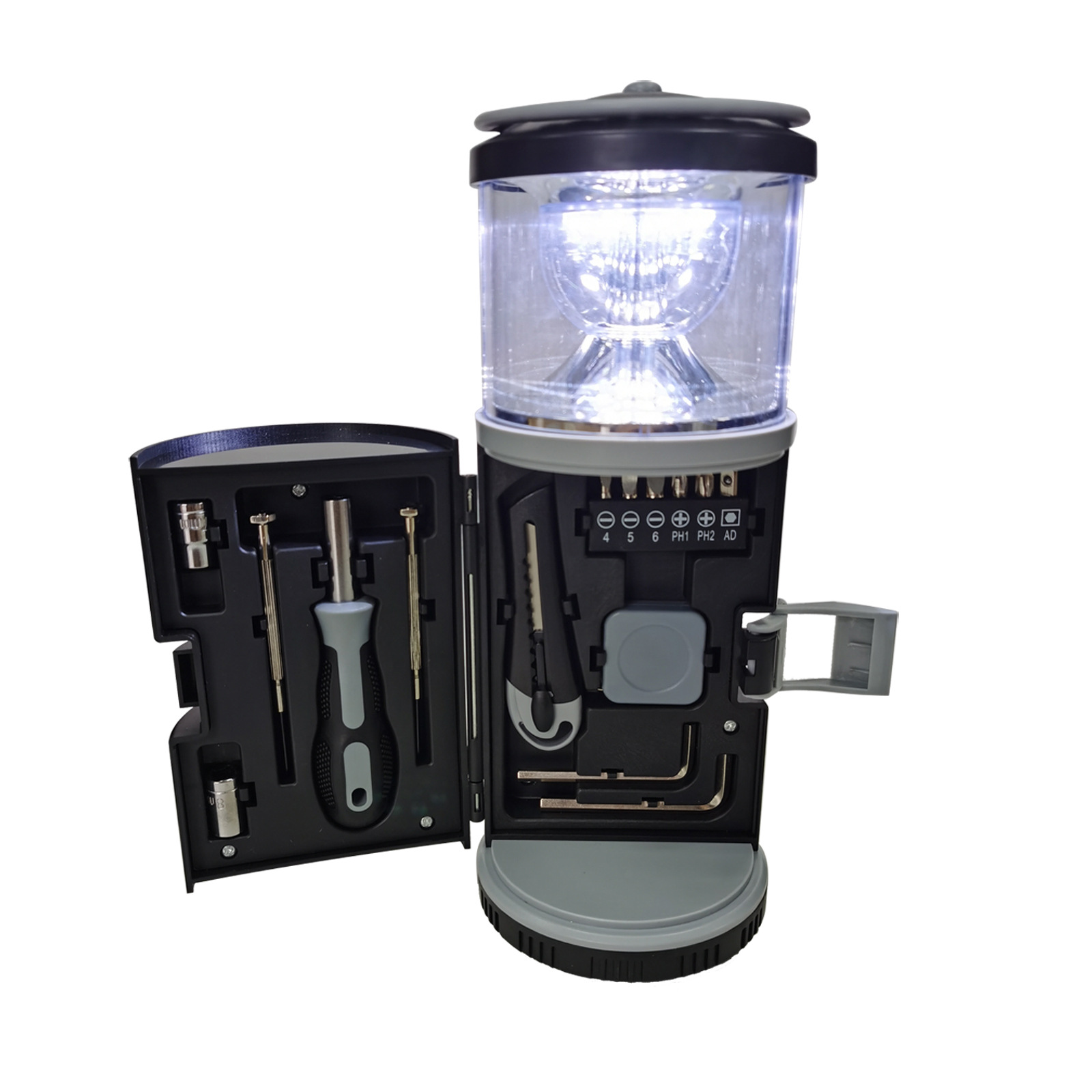 LED Camping Lantern with Built-In Tool Kit 4