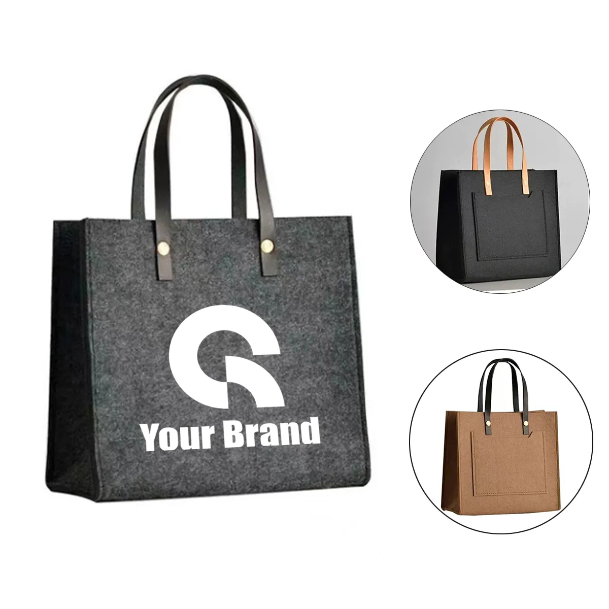 Tote Felt Bag, custom tote bag with logo imprint 7