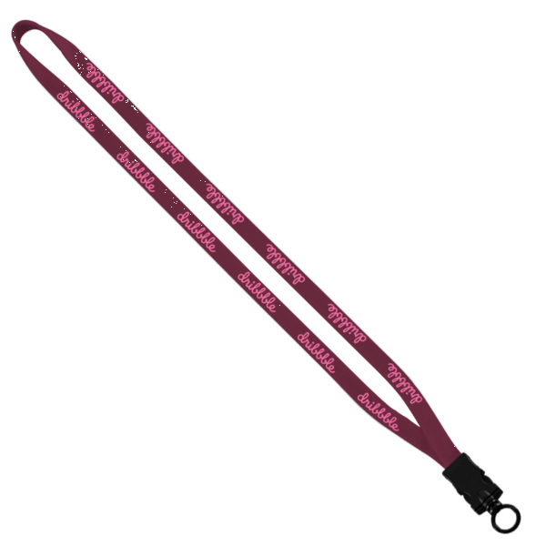 1/2" Cotton Lanyard with Plastic Snap-Buckle Release & O-Ring 26
