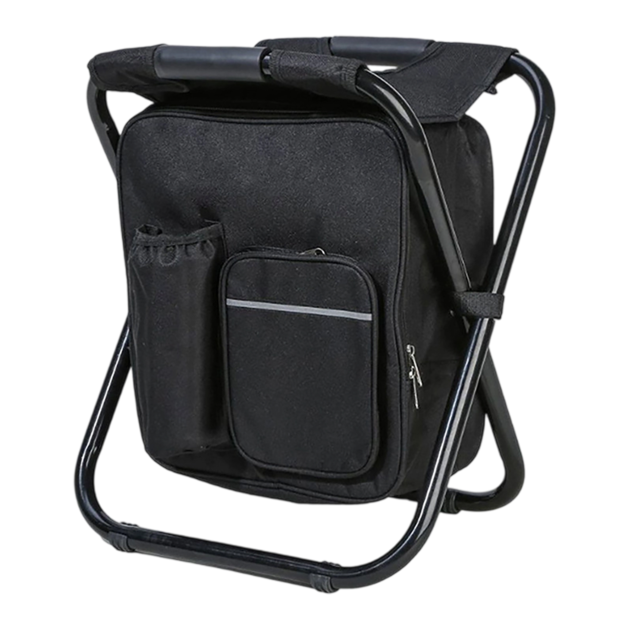 Foldable Backpack Chair With Insulated Cooler 14.2" Length x 11.5" Width x 16.2" Height 3