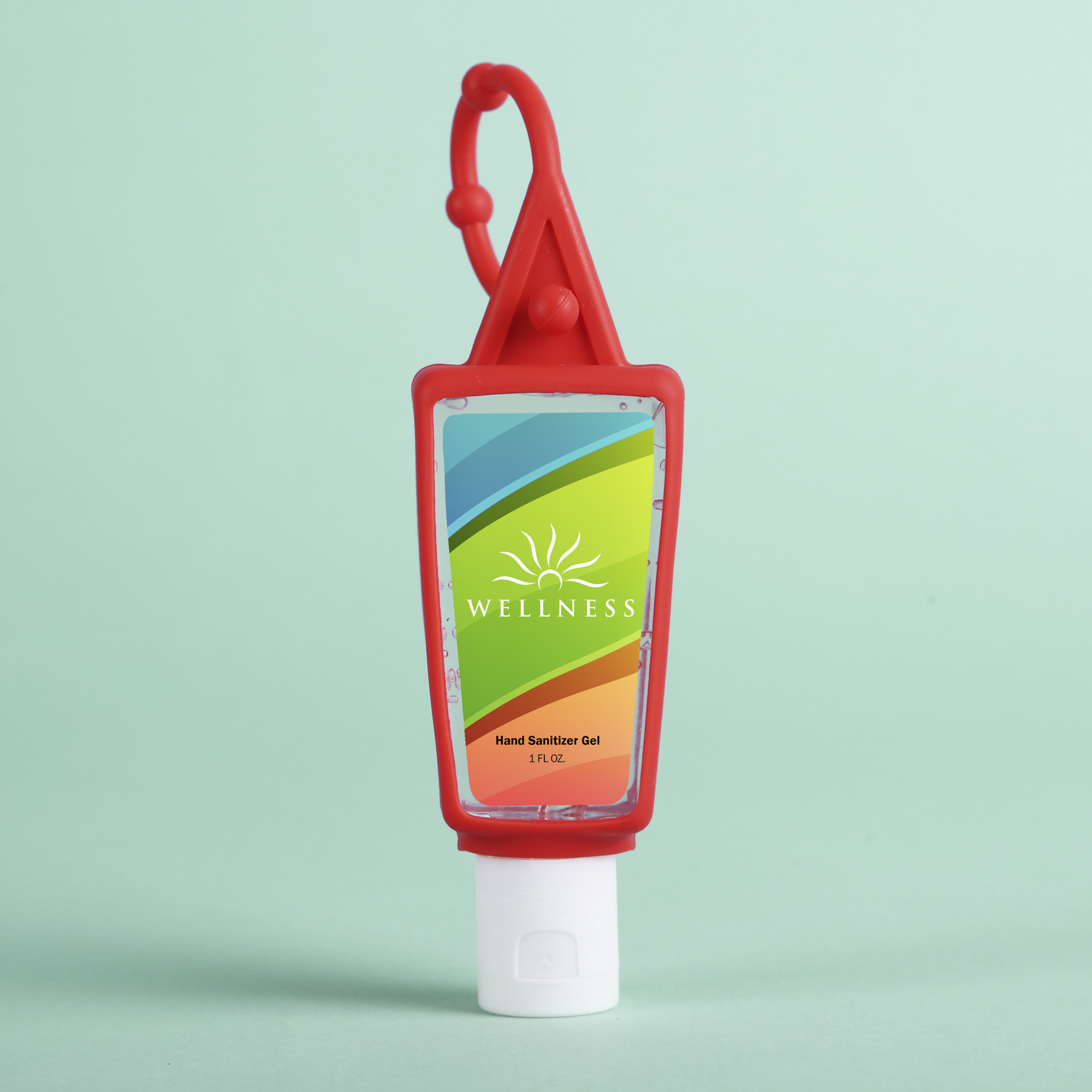 Hand Sanitizer Gel: 1 oz Bottle with Carabiner 16
