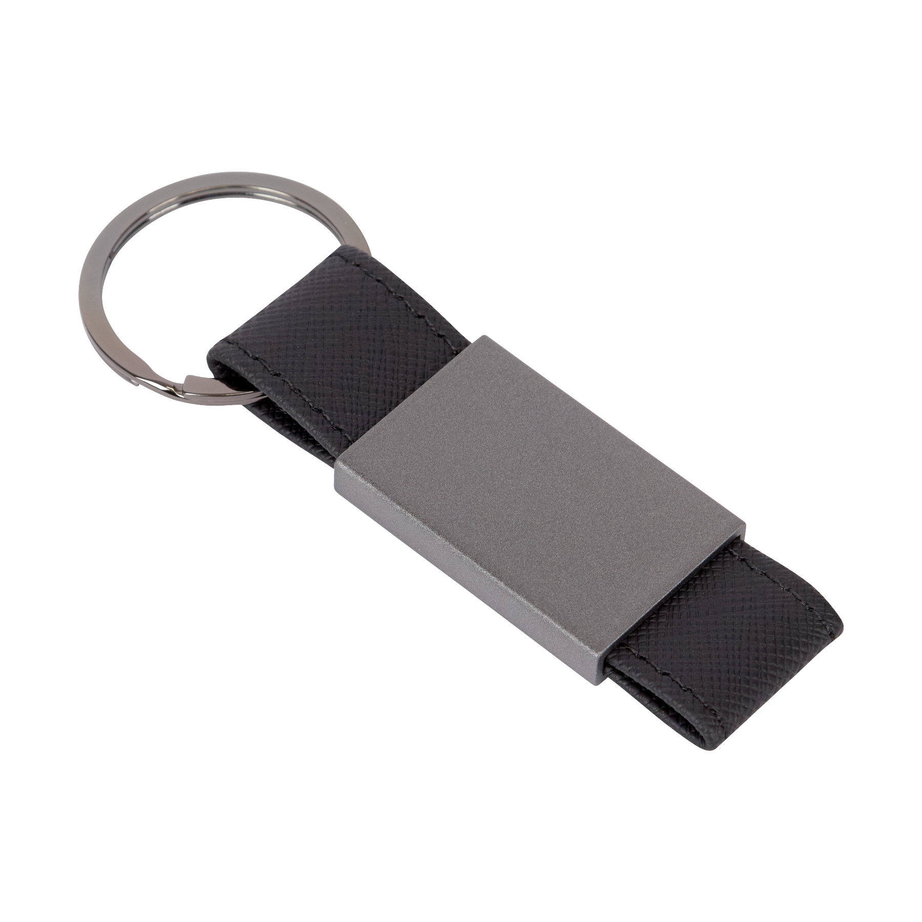 Boyd Aluminum & Leatherette Keyring 10