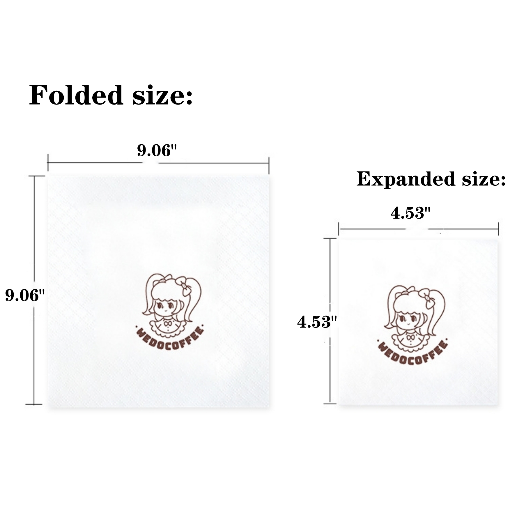 White 3 Ply Beverage Napkin 3