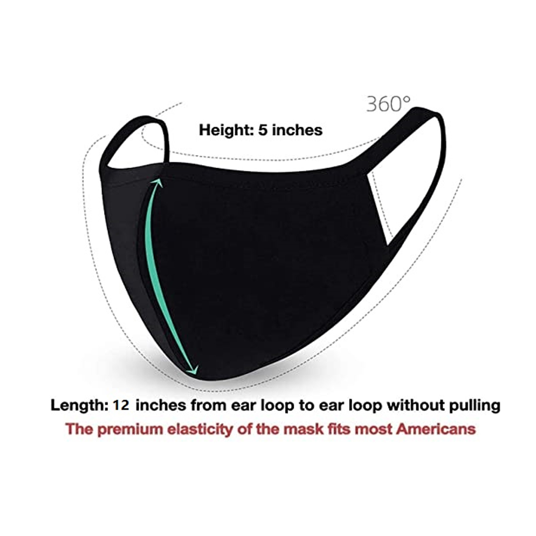 Unisex Basic Style Reusable Washable Facial Covering Masks 2