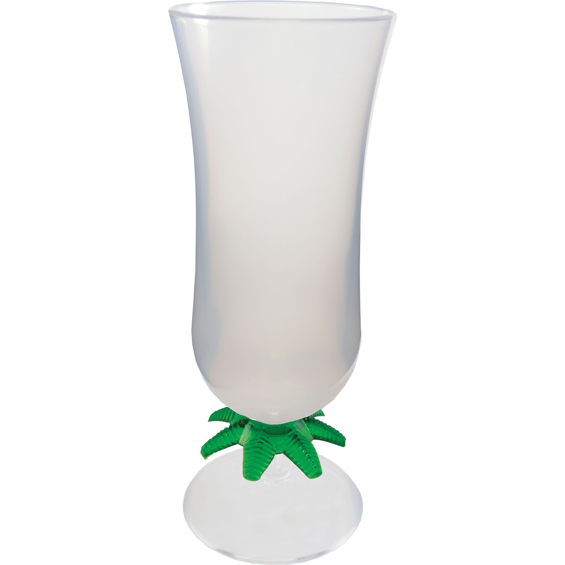 15oz Palm Tree Stem Plastic Hurricane Glass 23