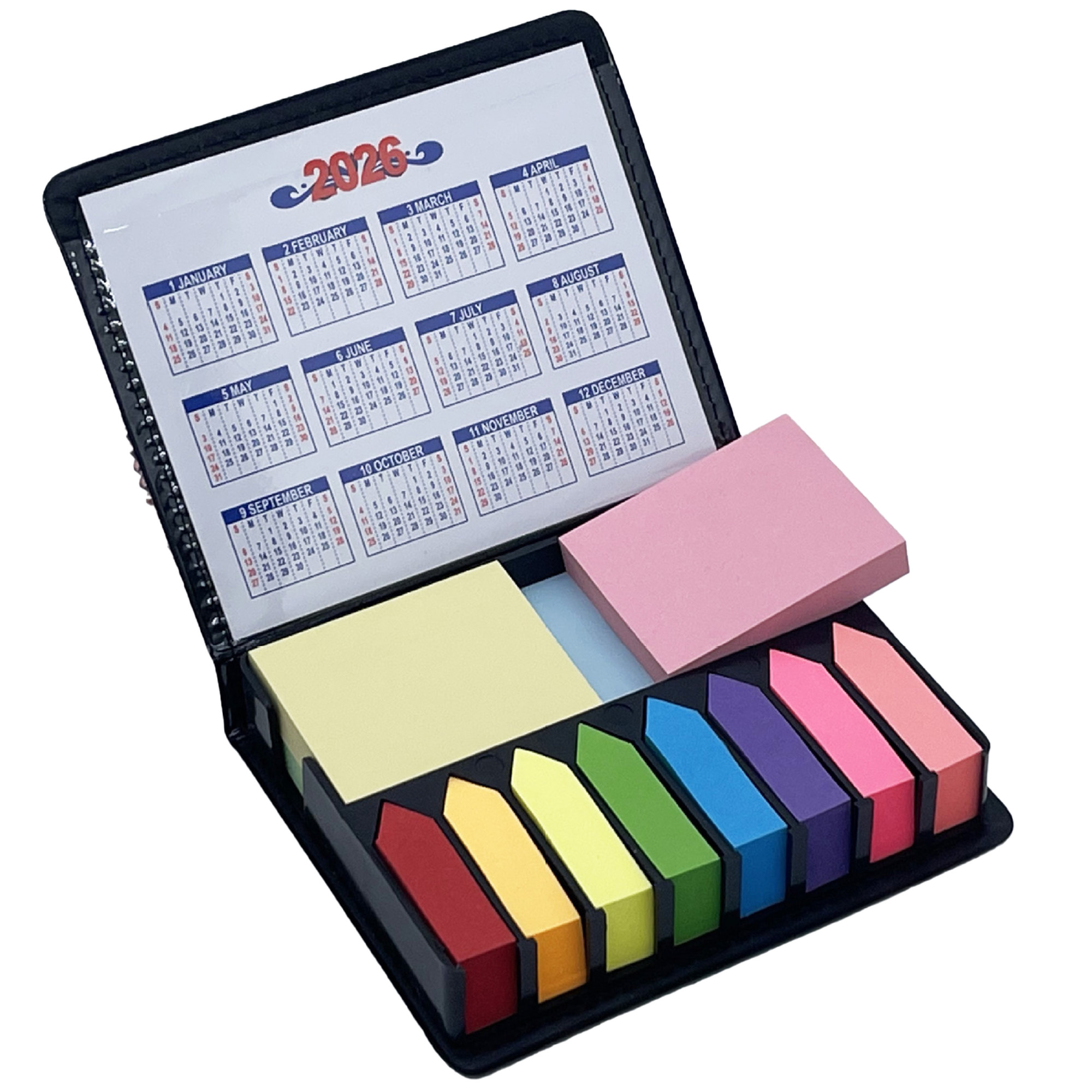 Office Essential Multifunctional Sticky Note Organizer With Customizable Logo And 2026 Calendar 5