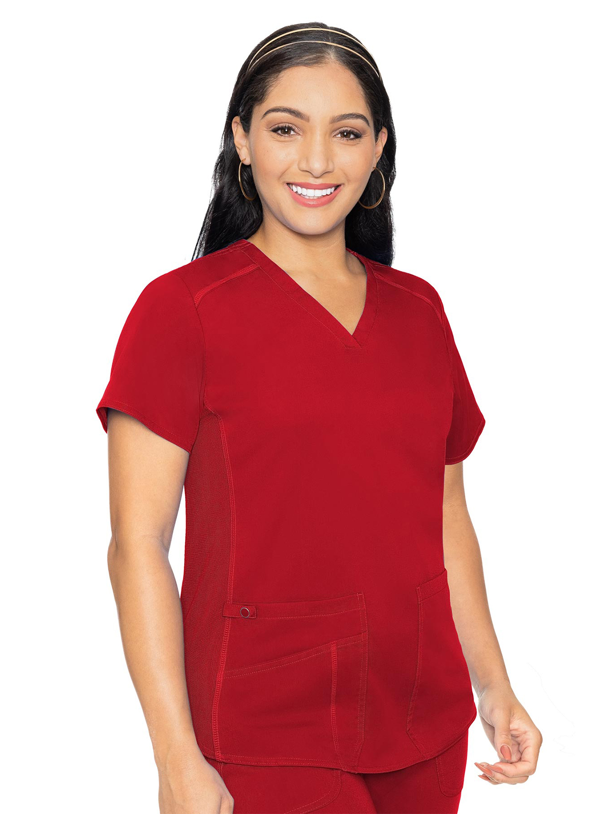 Med Couture - MC Touch - Women's 4-Pocket V-Neck Shirttail Top 61