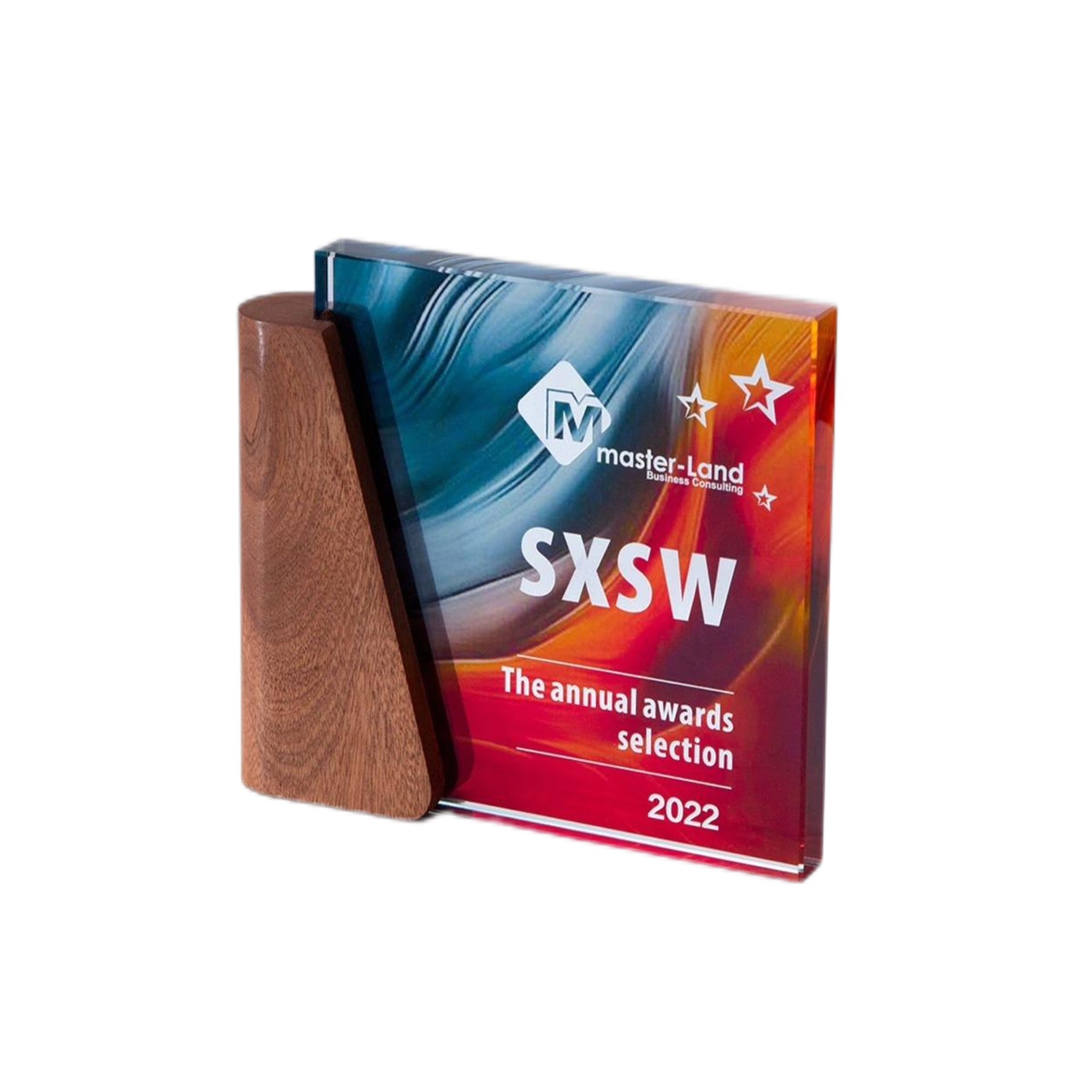 Solid Wood Crystal Trophy/Award (direct import) 4