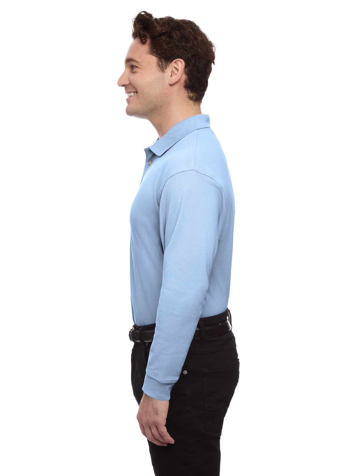 Blue Generation - Men's Pocketless Superblend Long Sleeve Polo 3