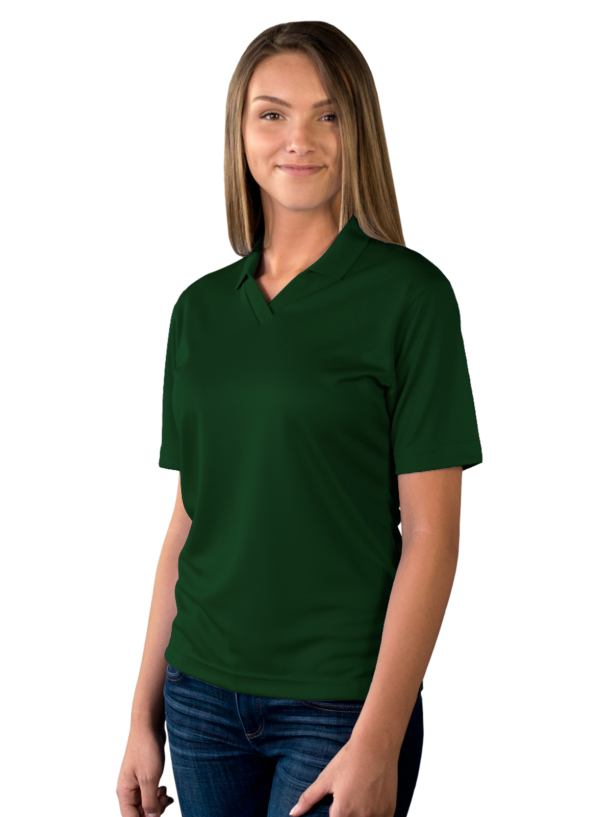 Blue Generation - Women's Pocketless Wicking V-Neck Polo 54