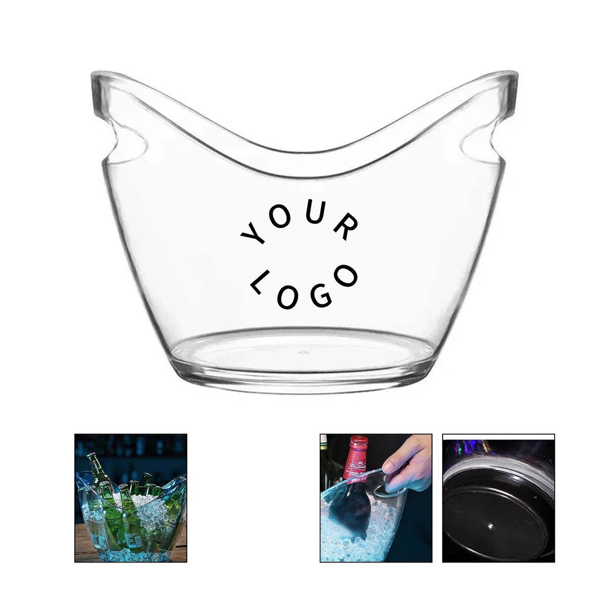 Large Capacity Acrylic Ice Bucket for Drinks 2