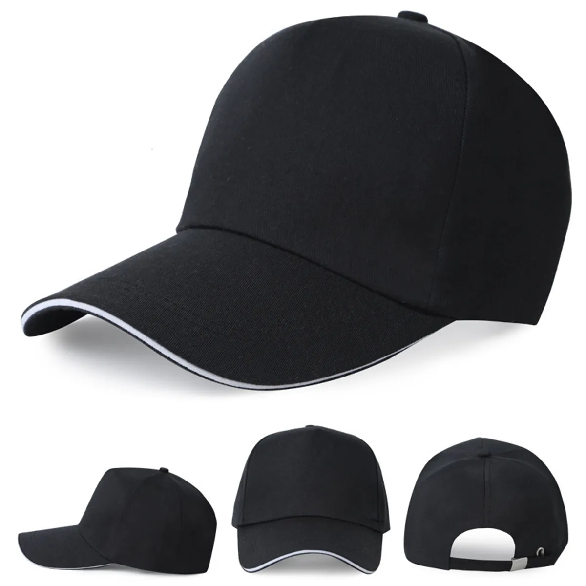 Adjustable Cotton 6 Panel Baseball Cap 3