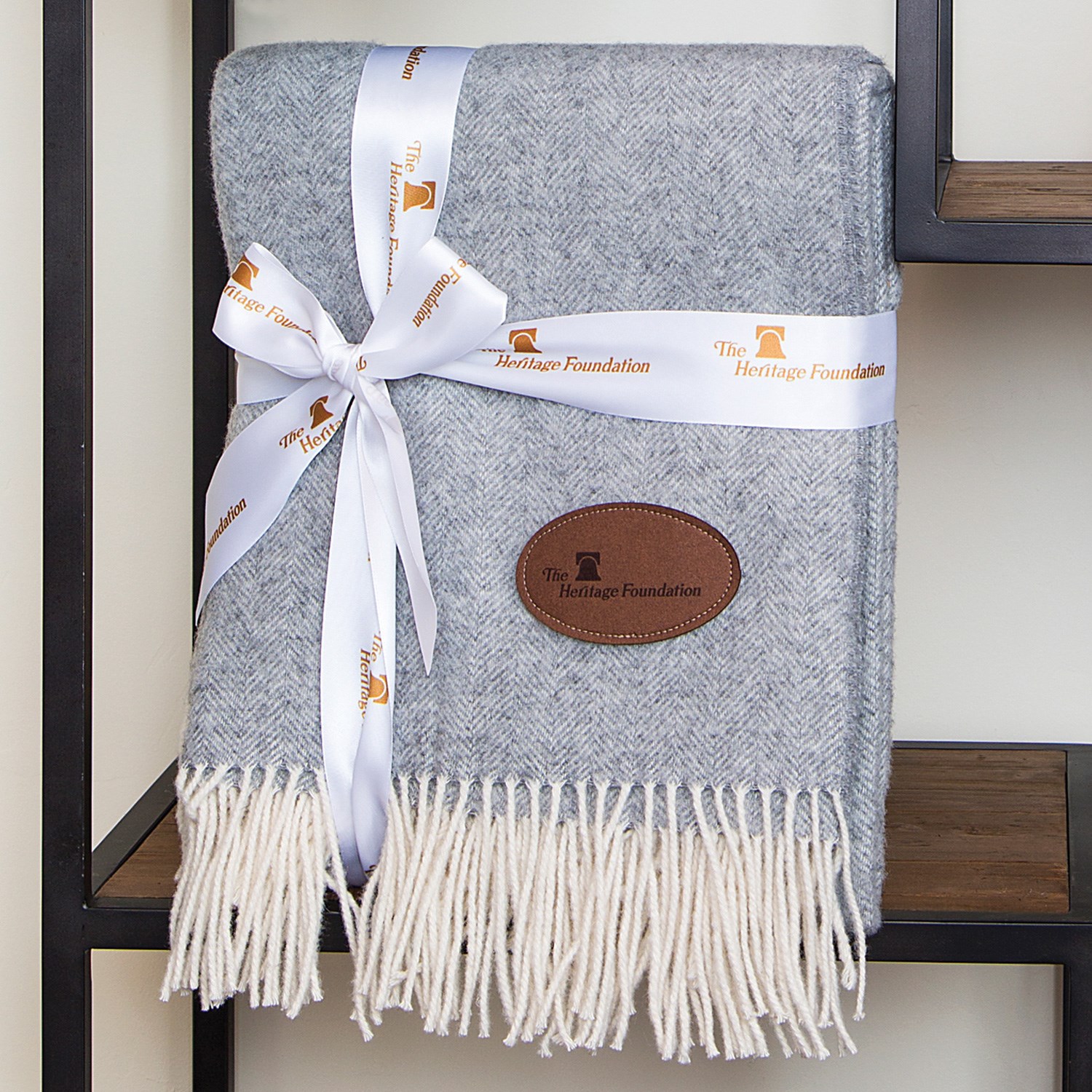 Herringbone Merino Wool Blanket w/ Frosted PEVA Bag