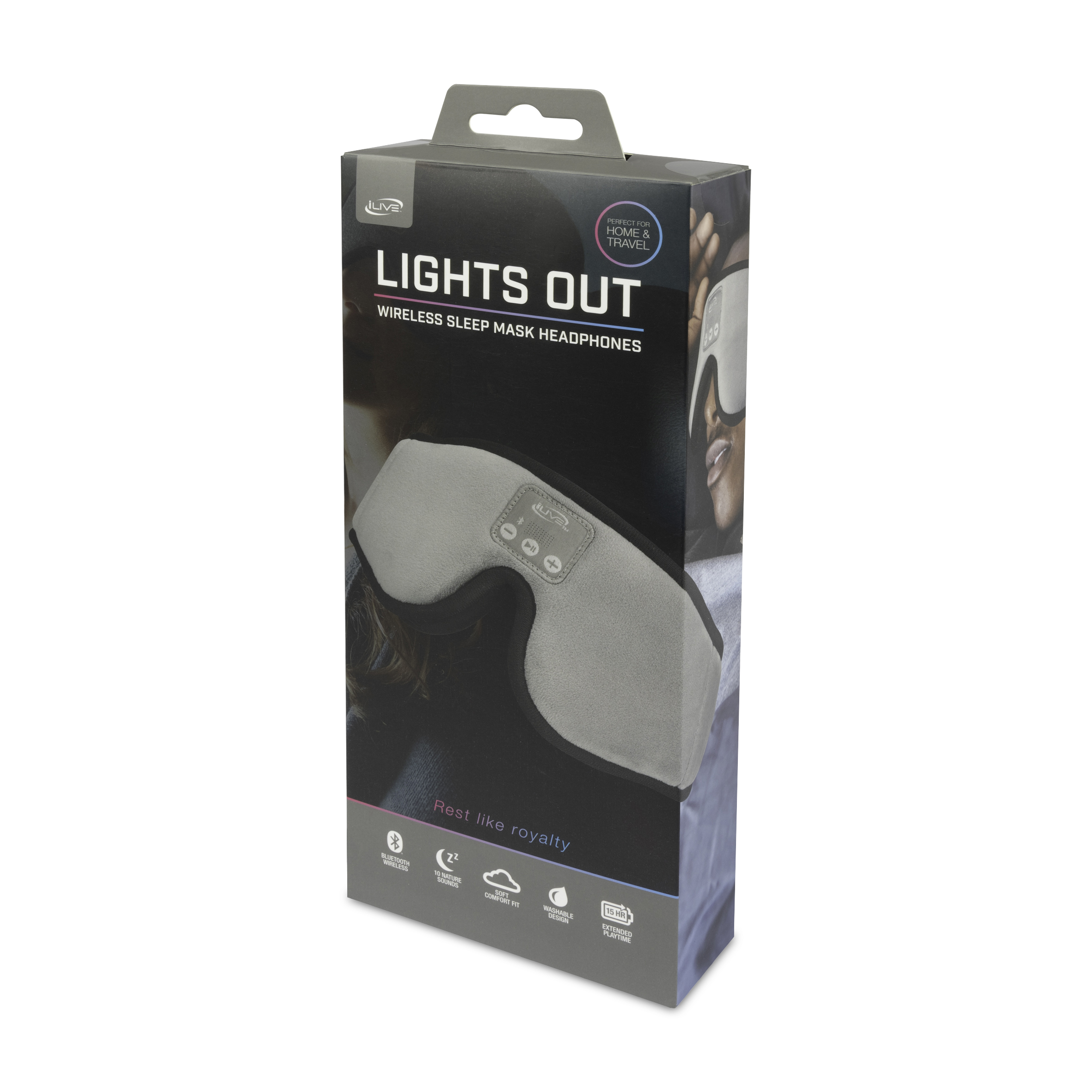 iLive™ Lights Out Wireless Sleep Mask Headphones 12