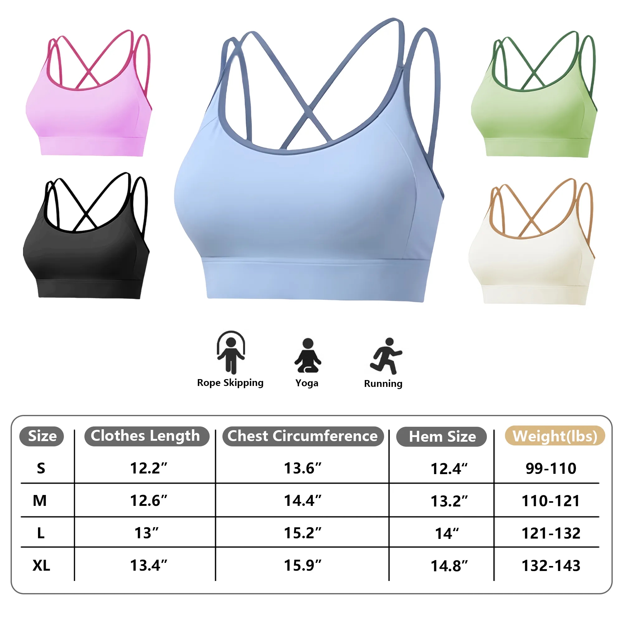 Cross Back Sports Bra For Women 3