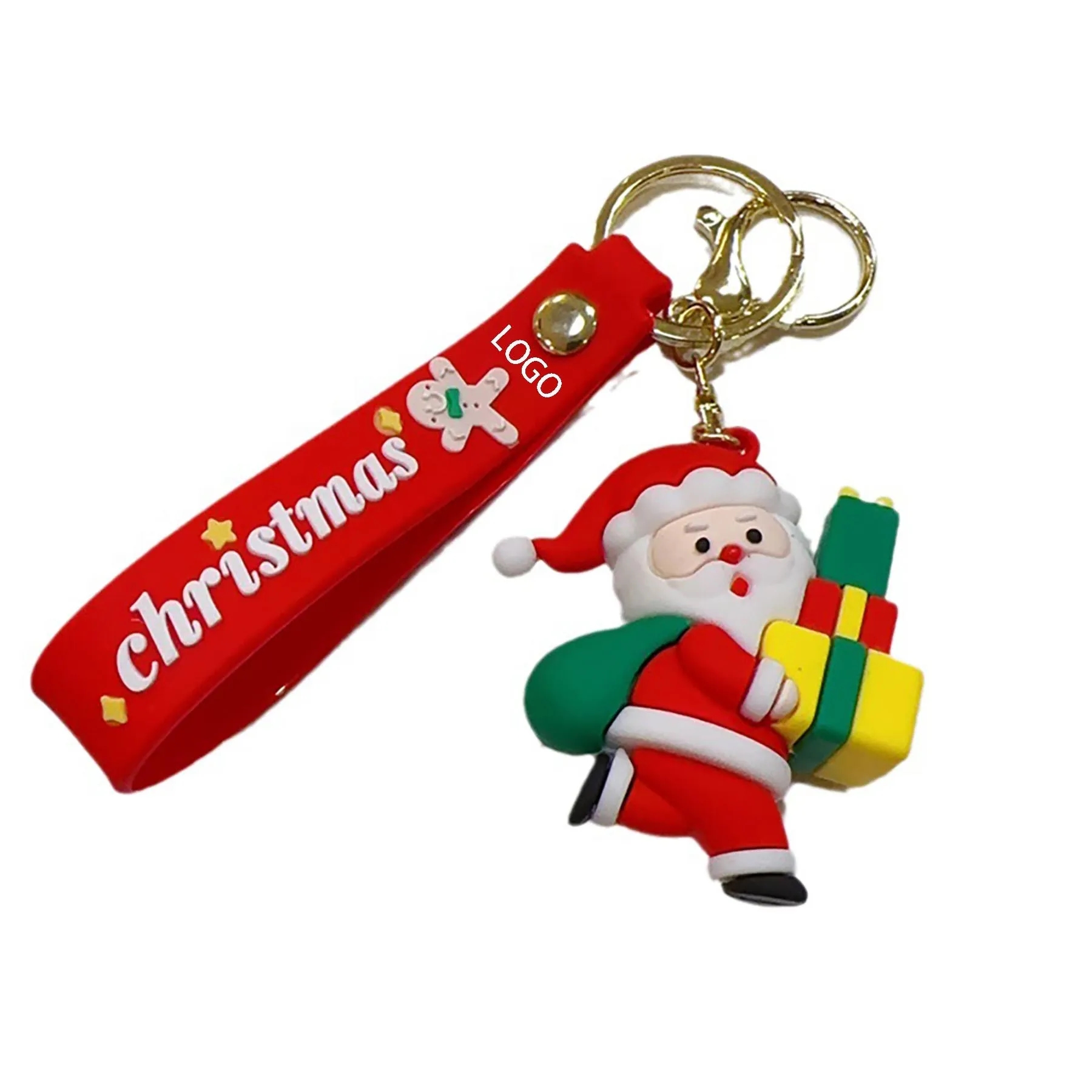 Pvc Cartoon Santa Keychain 1