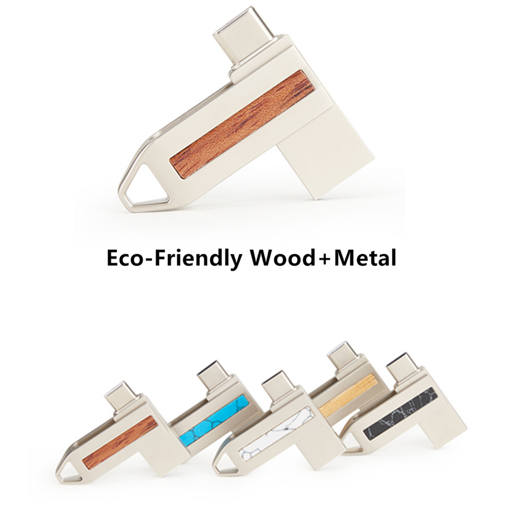 Wooden/Metal Swivel USB Flash Drive2.0 1