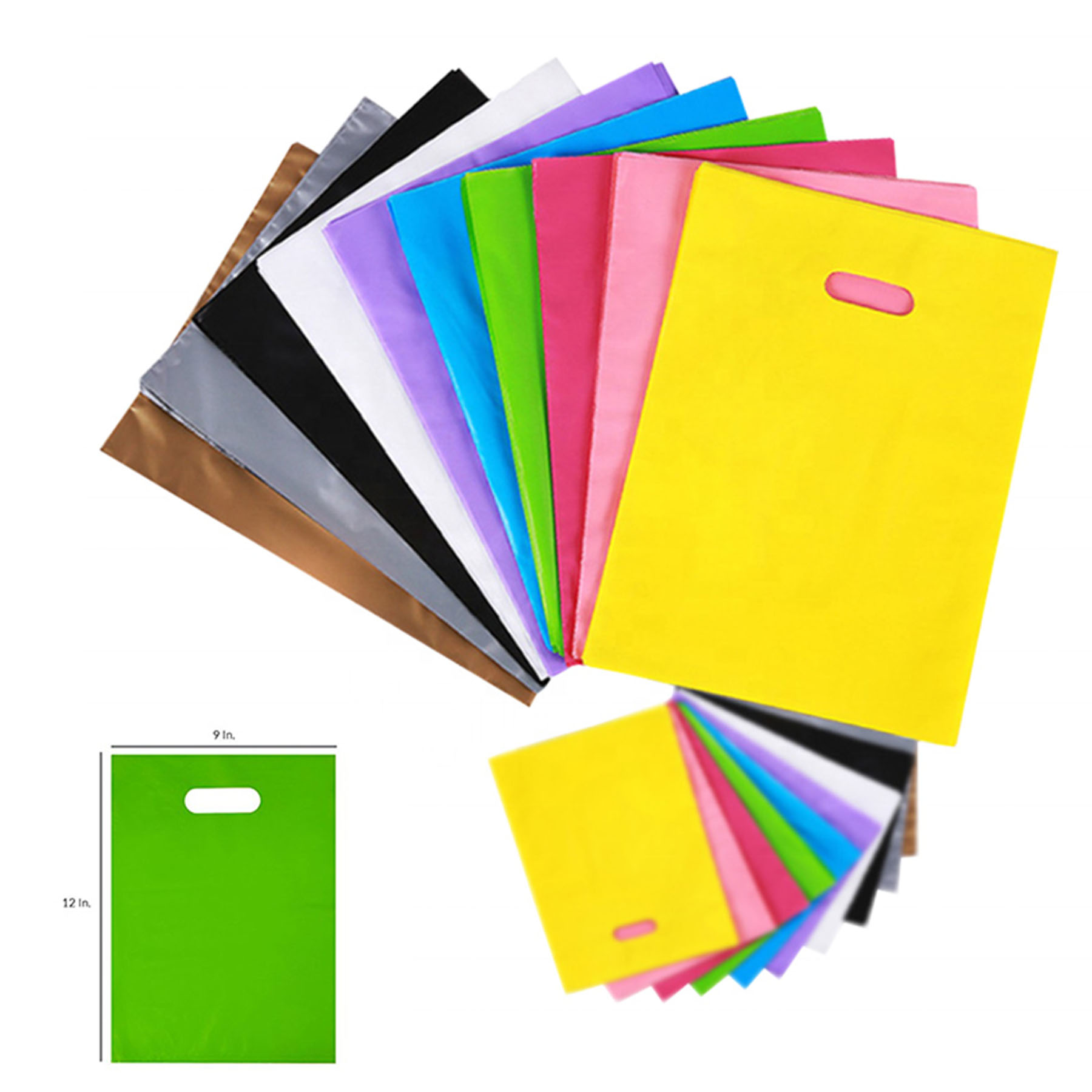 Die-cut Handle Plastic Bag (12''x15'') 2