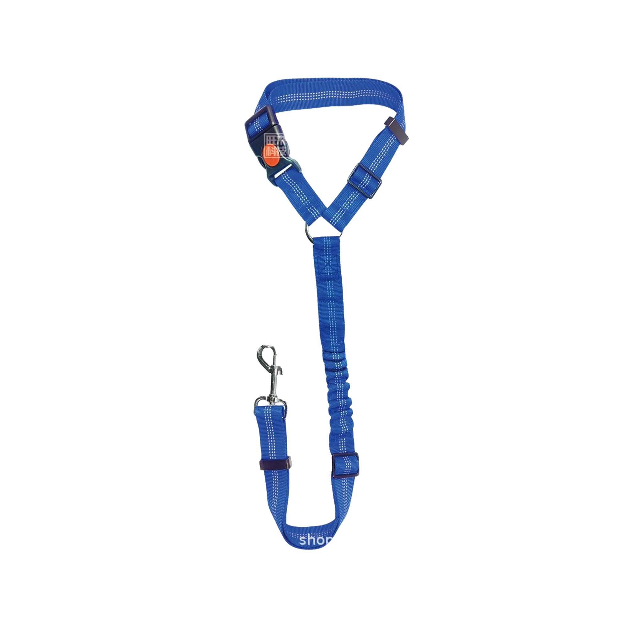 Adjustable Pet Vehicle Safety Tether With Bungee Cushioning 4