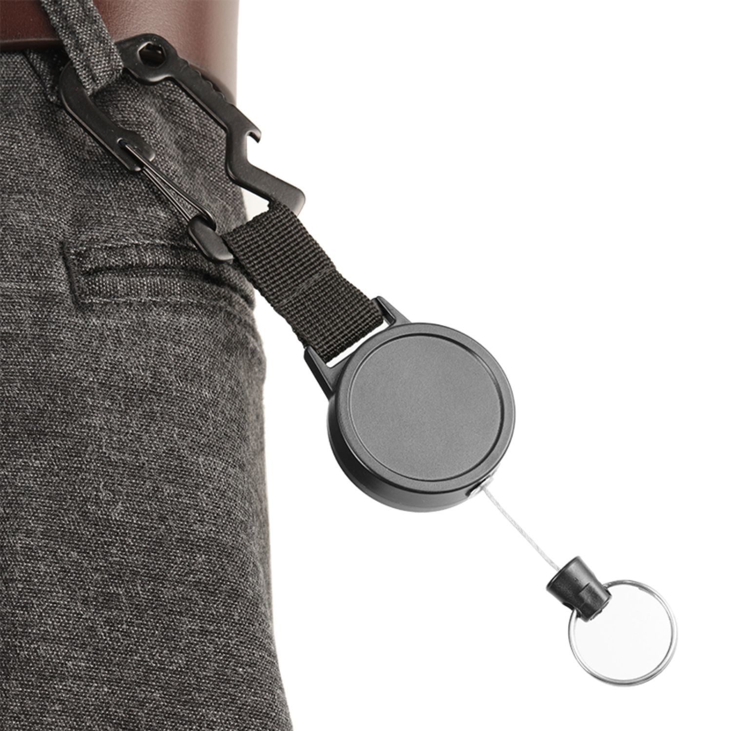 Outdoor Large Concave Carabiner Badge Reel 1