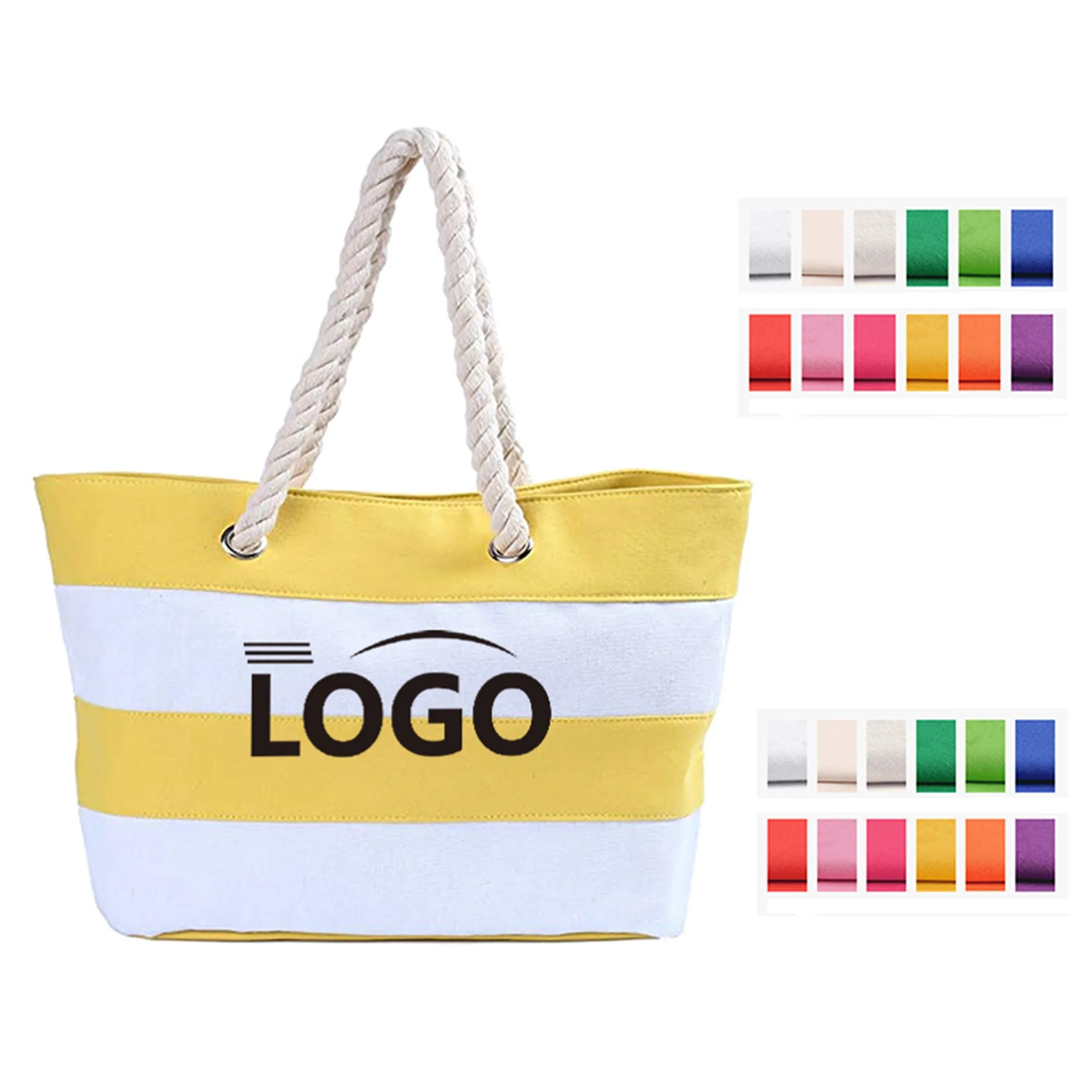 Cotton Canvas Boat Tote, custom tote bag with logo imprint 3
