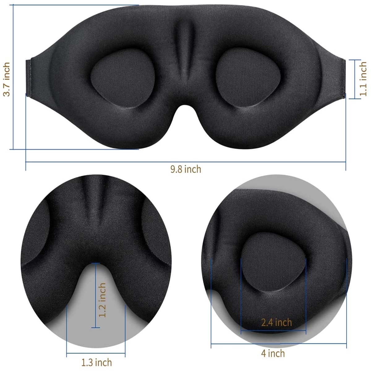 3D Contoured Cup Sleep Eye Mask 2