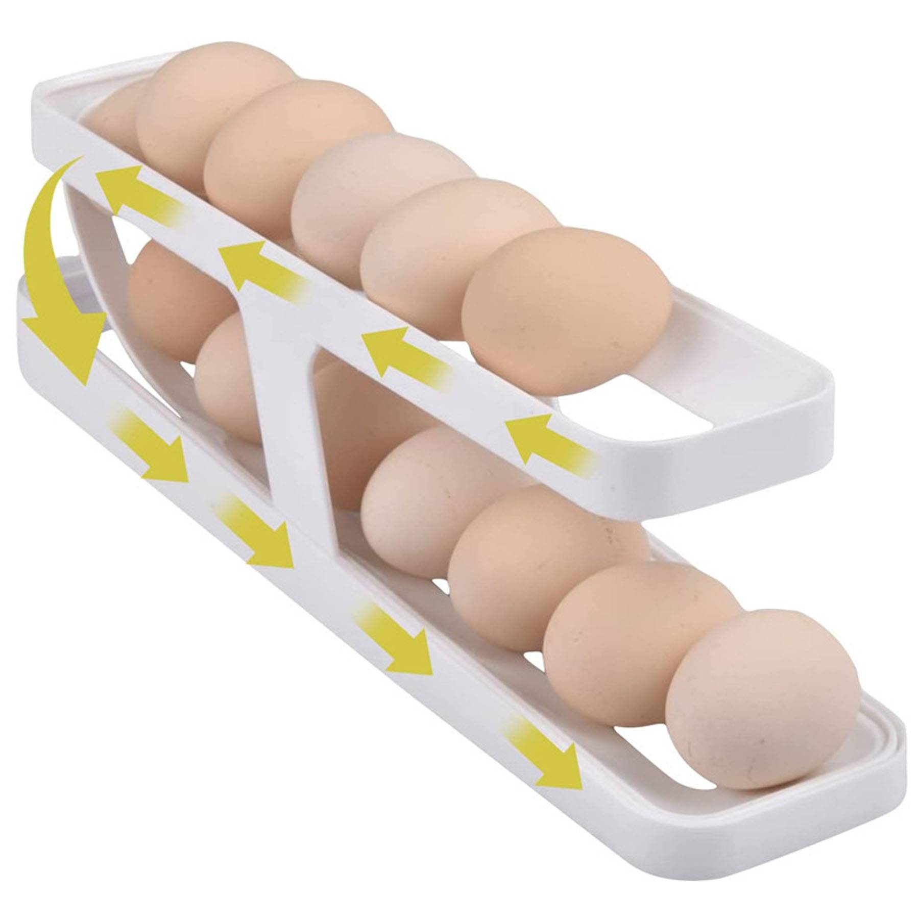 Plastic Auto Rolling Refrigerator Egg Dispenser Holder, custom kitchen gadget with logo imprint 6