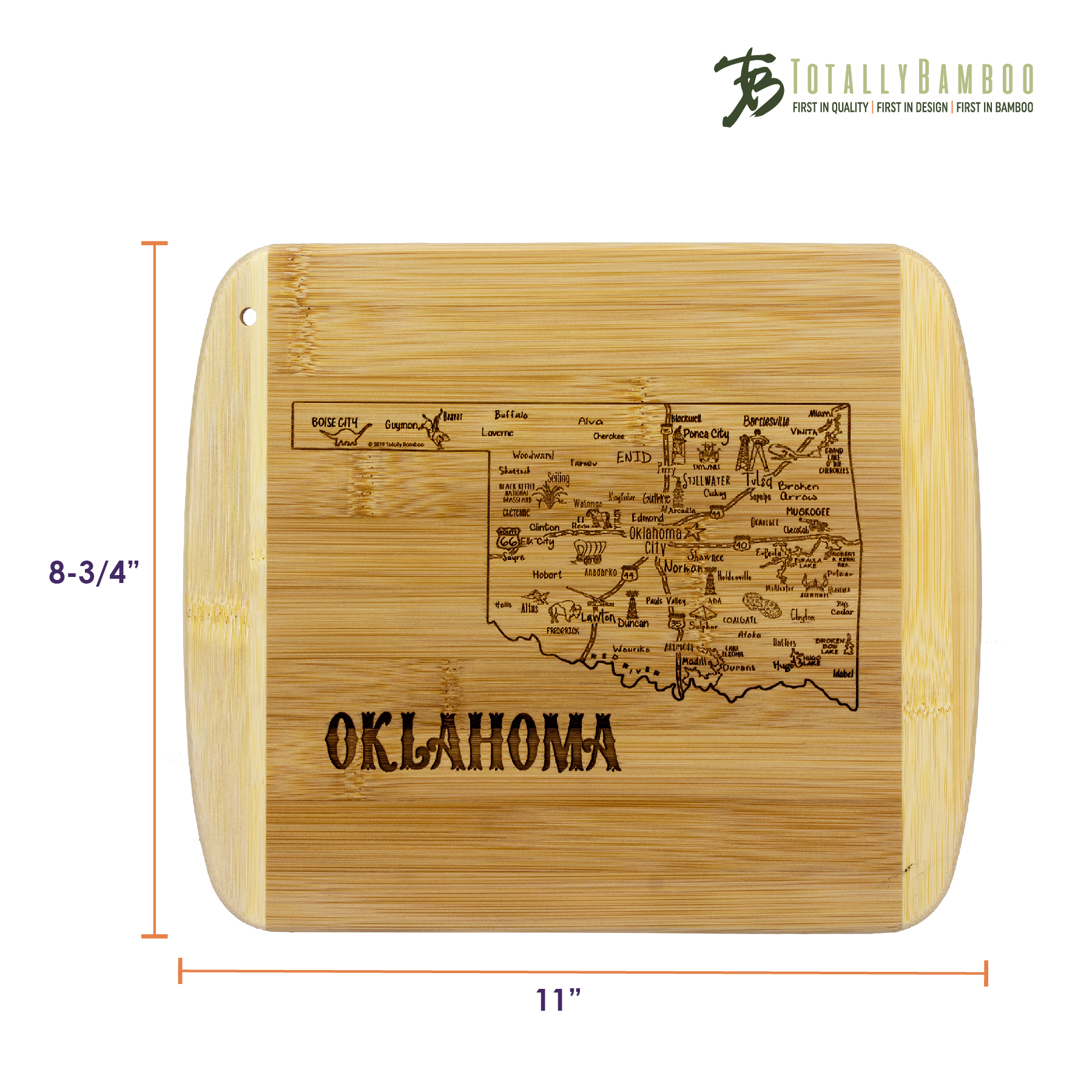 A Slice of Life Oklahoma Serving & Cutting Board 6
