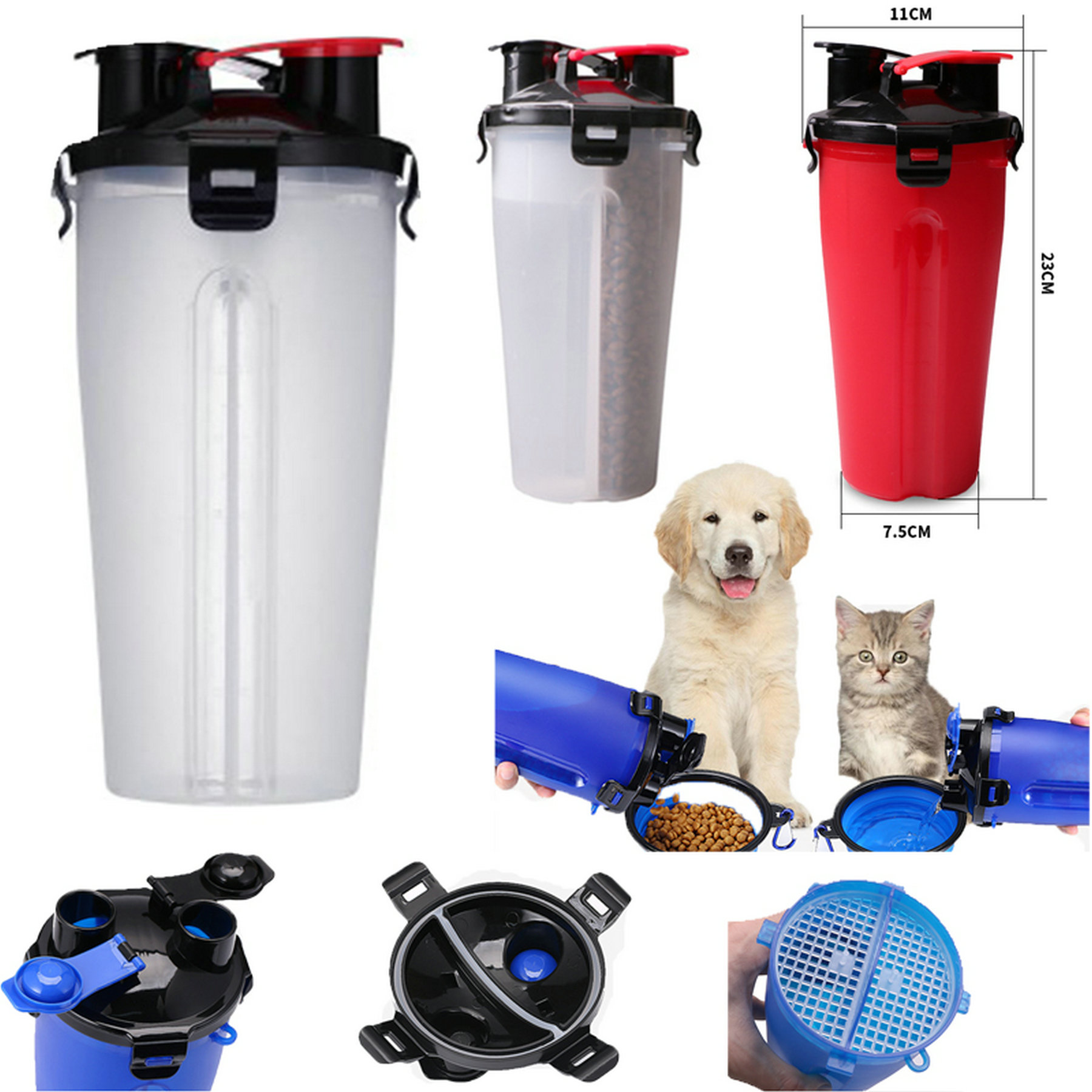 2 in 1 Portable Pet Food Water Cup 2