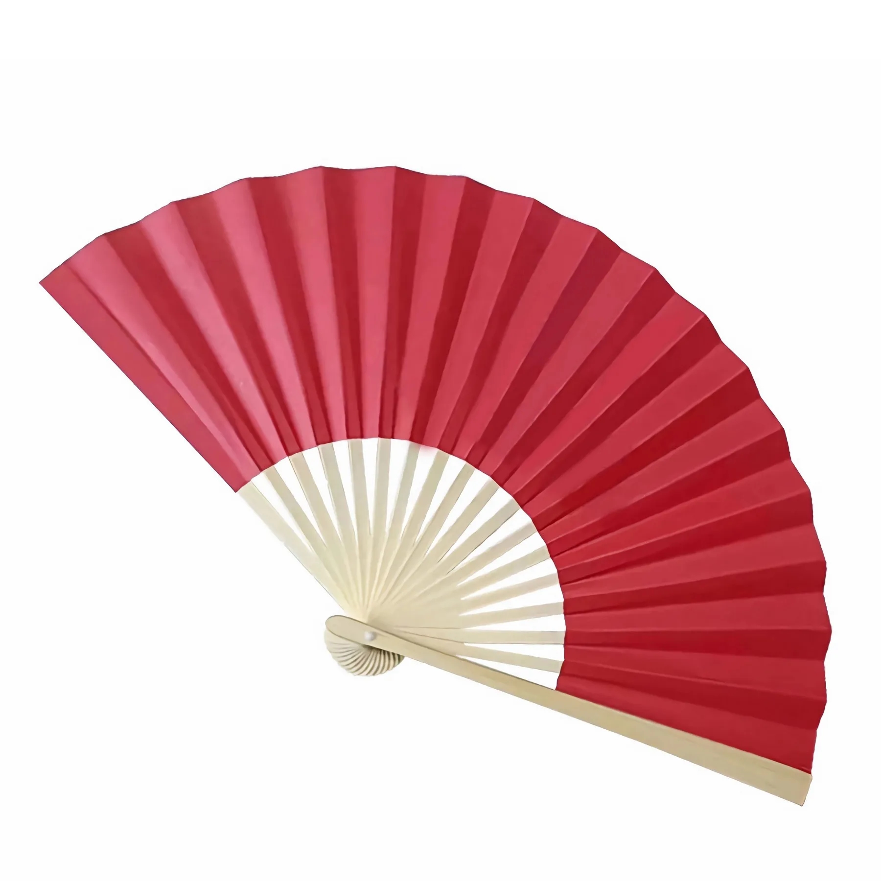 Full Color Folding Paper Fan with Bamboo Handle 6