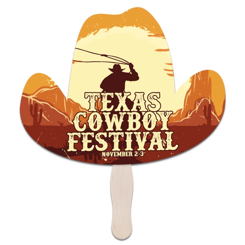 Cowboy Hat Hand Fans 7