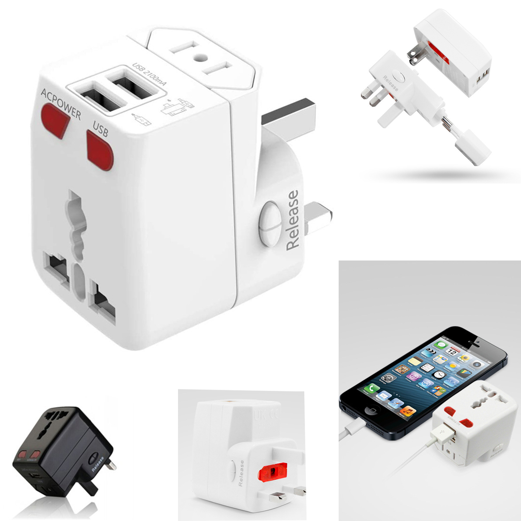 2 USB Ports Universal Travel Adapter 3