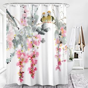 Digital Floral Print Shower Curtain 4